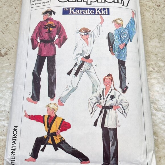 The Karate Kid Sewing Pattern Simplicity 7640 Uncut Size A (All Sizes) Vtg 1986 - Picture 9 of 9